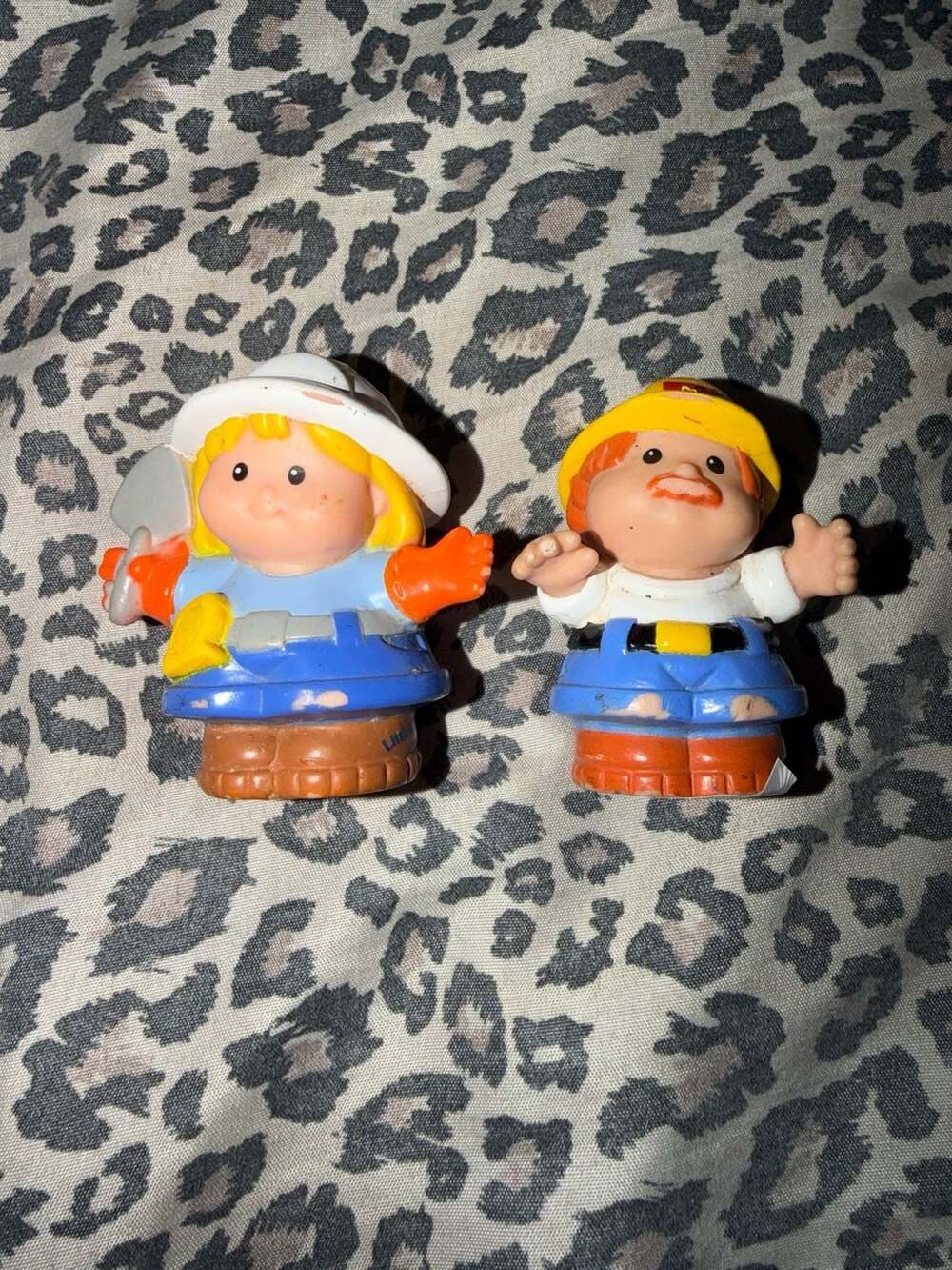 Fisher-Price Little People Construction Worker Figures Lot of 2